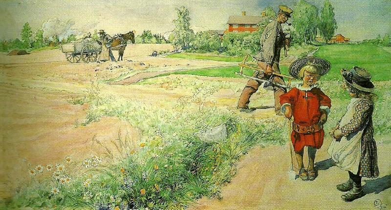 Carl Larsson esbjorn och bondflickan oil painting image